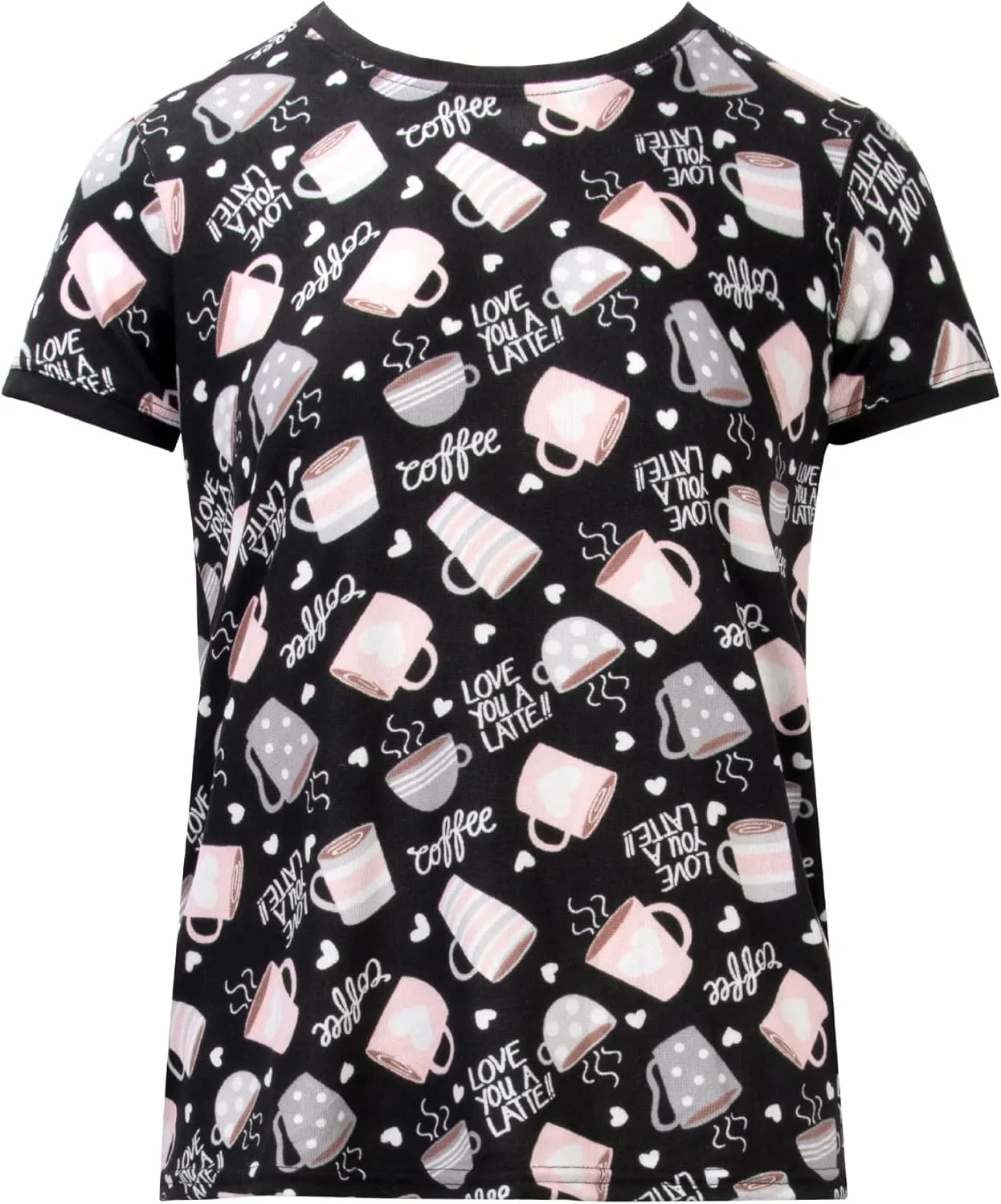 4 Piece: Short Sleeve Top with Shorts Sleep Set - Soft and Cozy Loungewear Pajamas