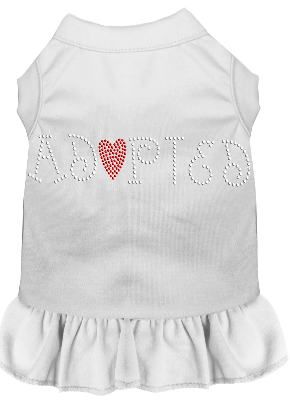 Adopted Rhinestone Dress White Xl