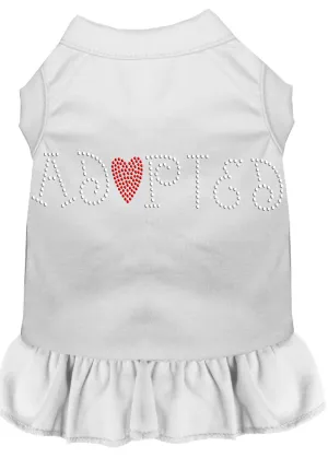 Adopted Rhinestone Dress White Xl