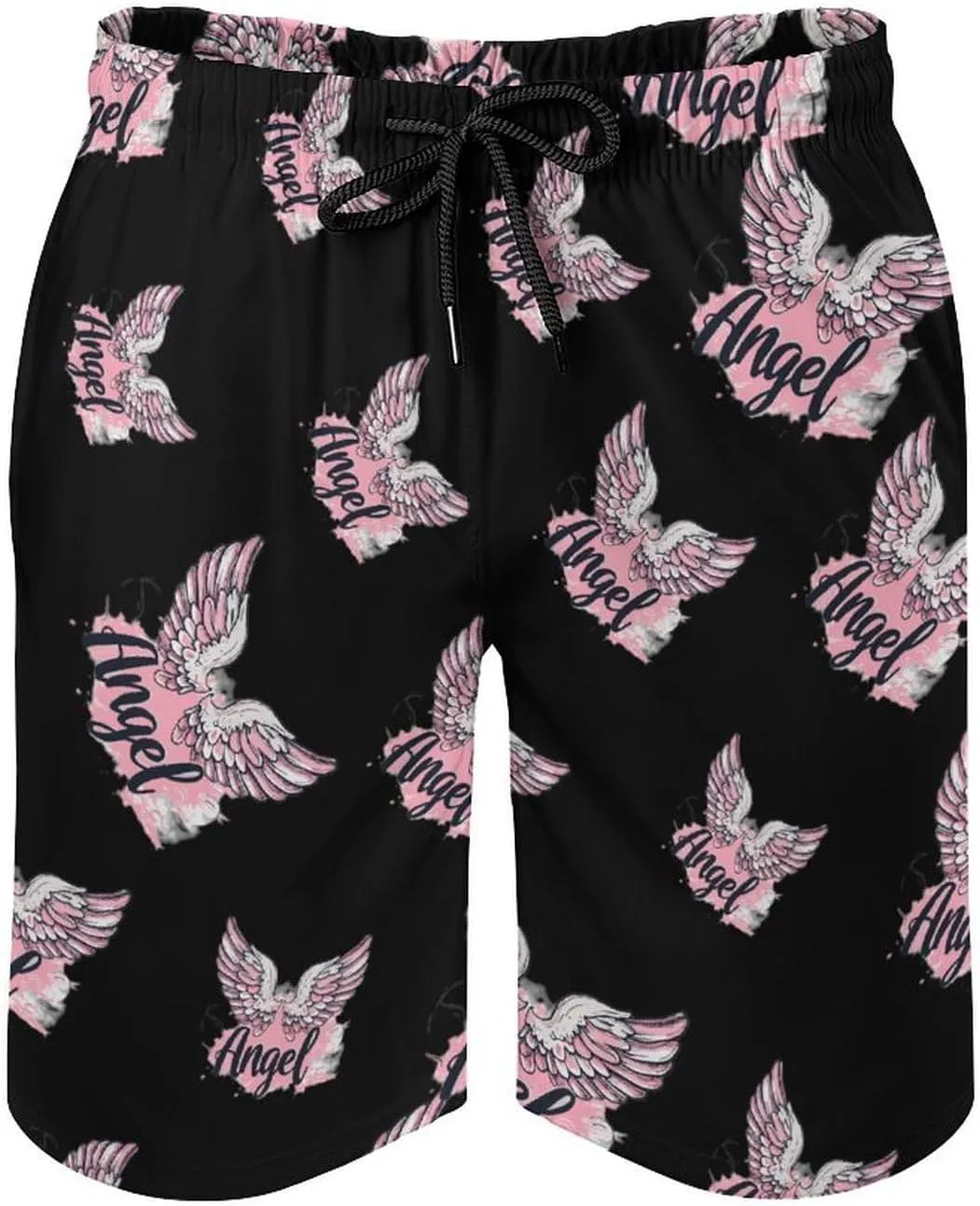 Angel Wings Men's Swim Trunks Quick Dry Board Shorts Breathable Summer Beach Shorts Bathing Suits