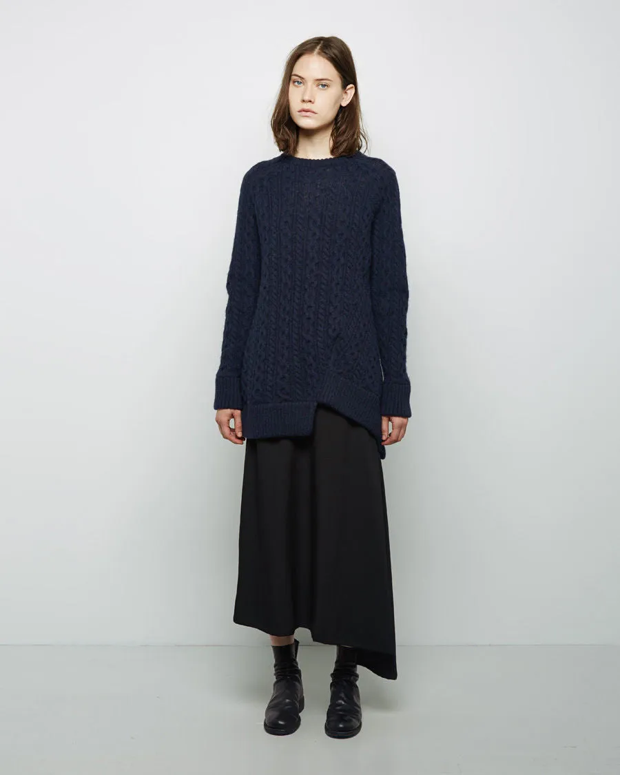 Asymmetric Wool Knit