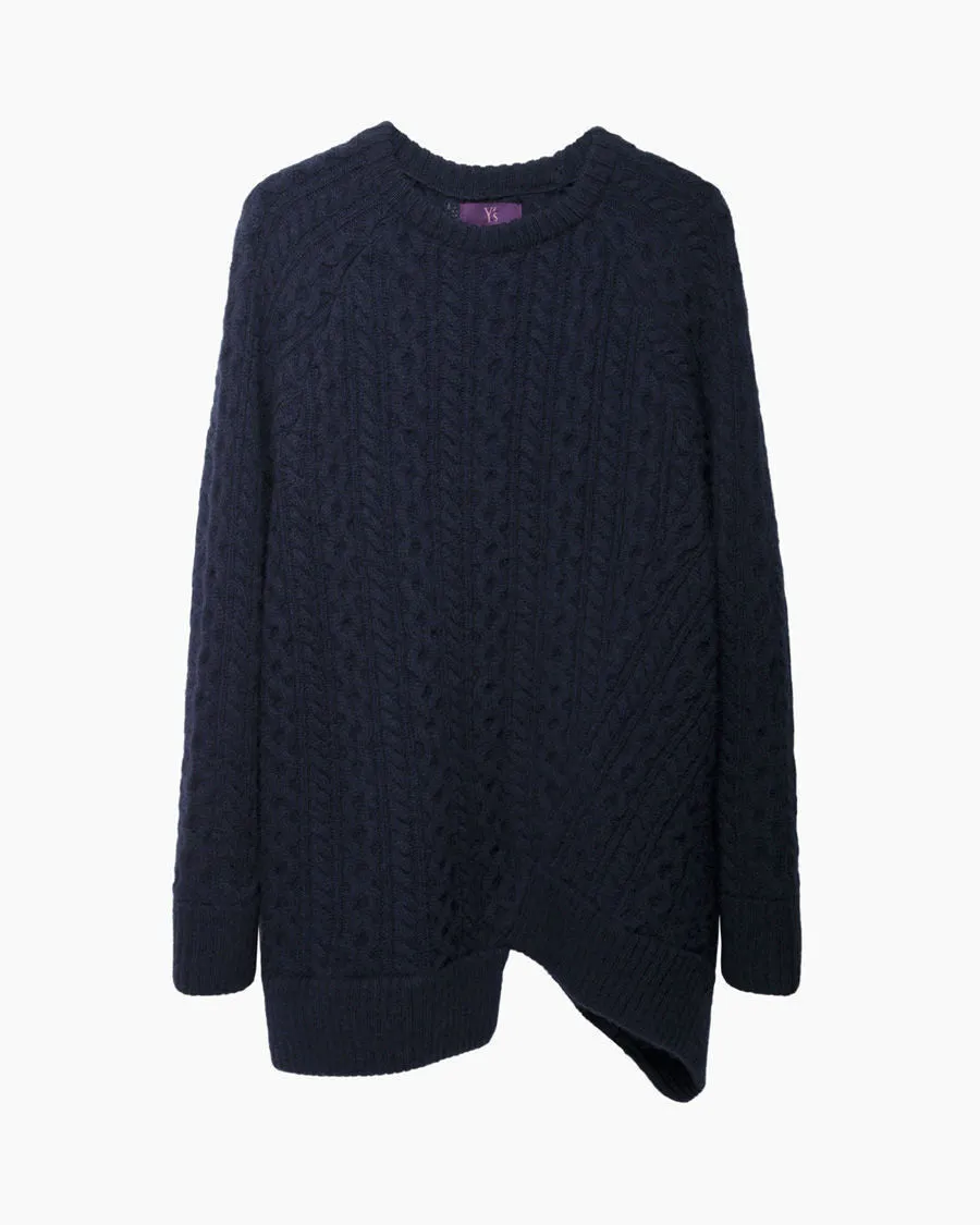 Asymmetric Wool Knit