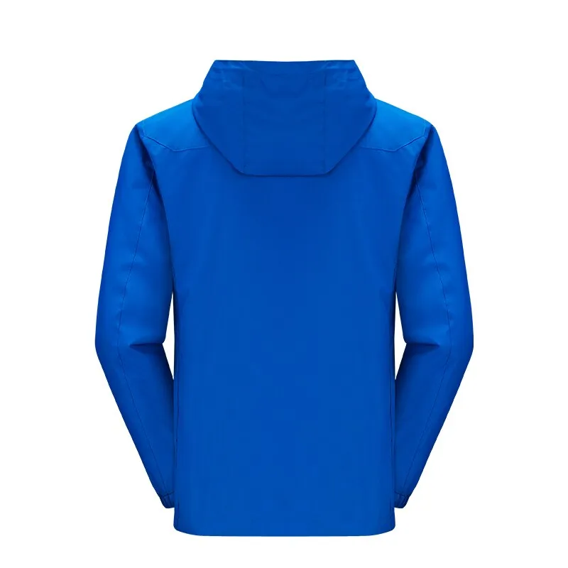 Autumn Winter Men's Lightweight Jacket with Hood, featuring Waterproof and Windproof Zipper Outdoor Fashion Sports Jacket for Men