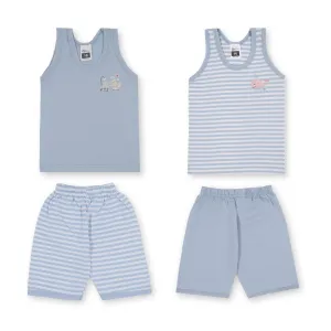 Baby Sandos Pack Of 2 Stripes Light Blue - Sunshine