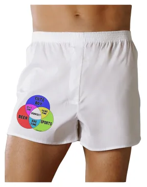 Beer Boy and Sports Diagram Boxer Shorts