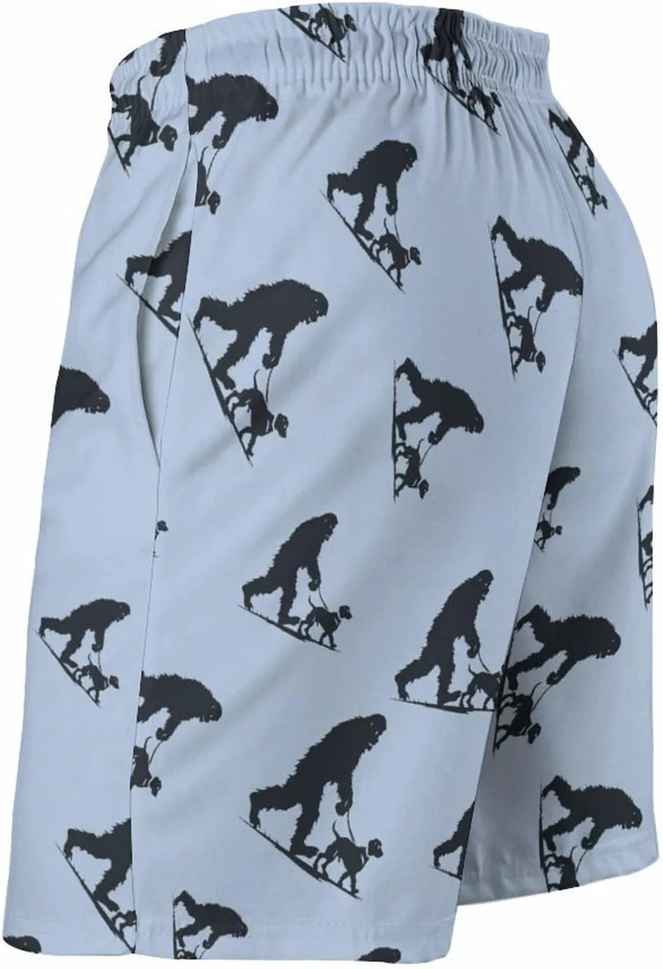 Bigfoot Walking Dachshund Men's Swim Trunks Quick Dry Board Shorts Breathable Summer Beach Shorts Bathing Suits