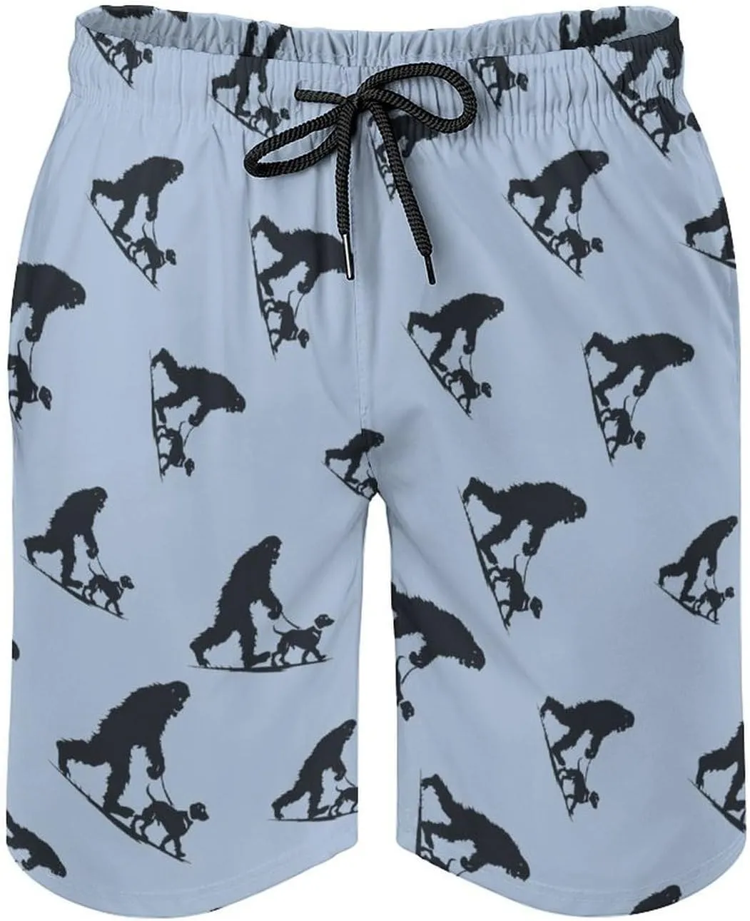 Bigfoot Walking Dachshund Men's Swim Trunks Quick Dry Board Shorts Breathable Summer Beach Shorts Bathing Suits