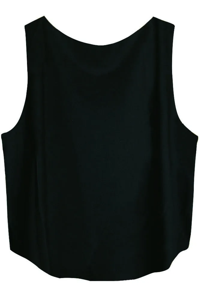 Black Letter Print Stylish Crop Top
