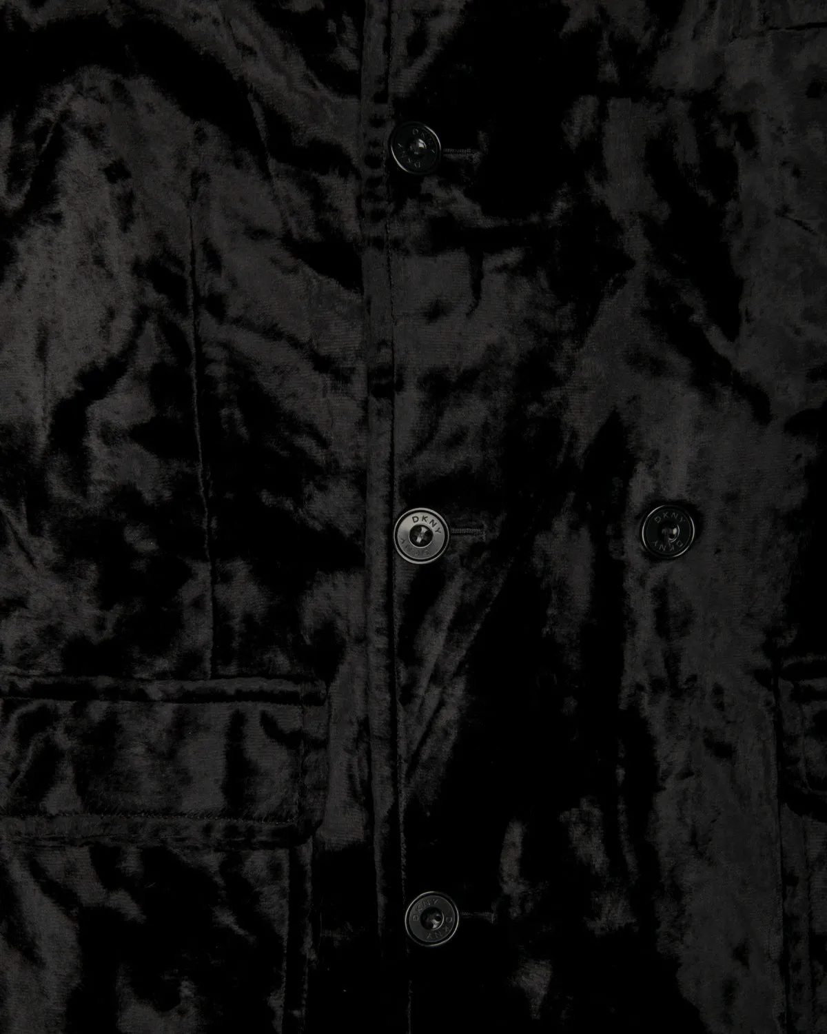 Black velvet DKNY coat