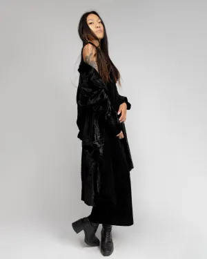 Black velvet DKNY coat
