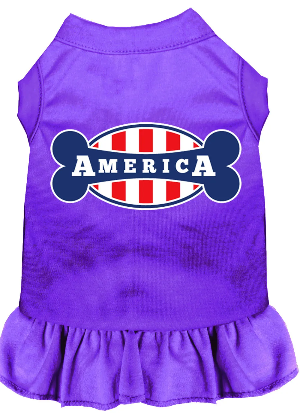Bonely In America Screen Print Dress Purple Sm
