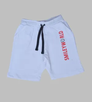 BOYS White KNIT SHORT