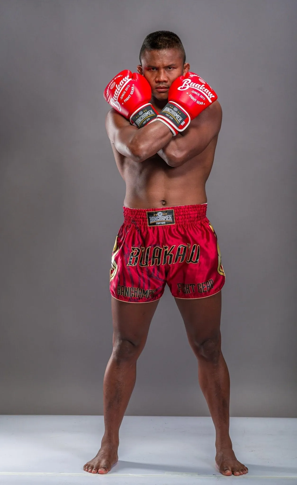 Buakaw Shorts BSH1 RED GOLD