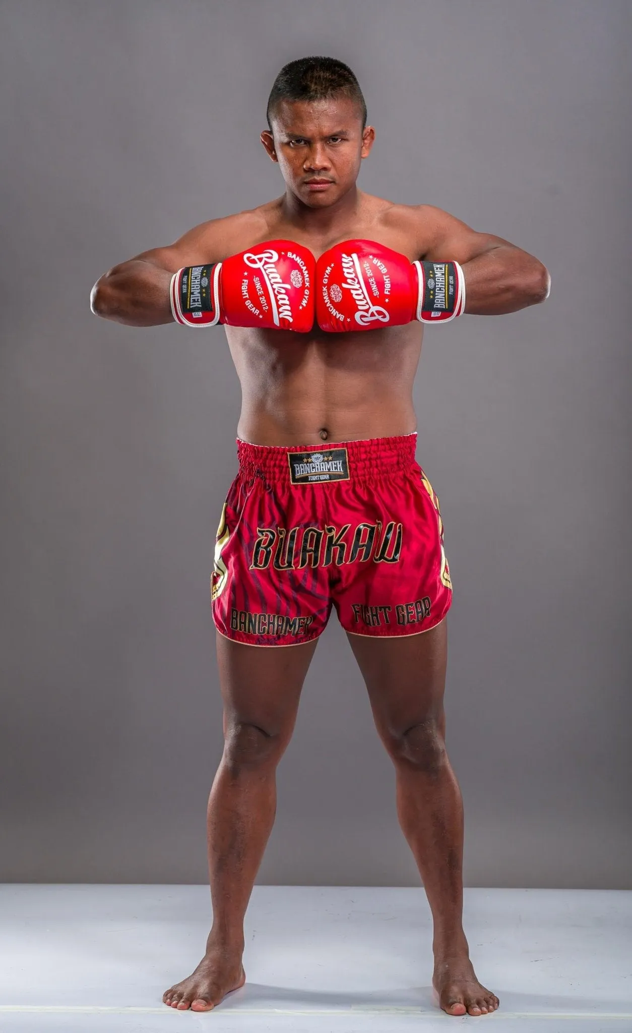 Buakaw Shorts BSH1 RED GOLD