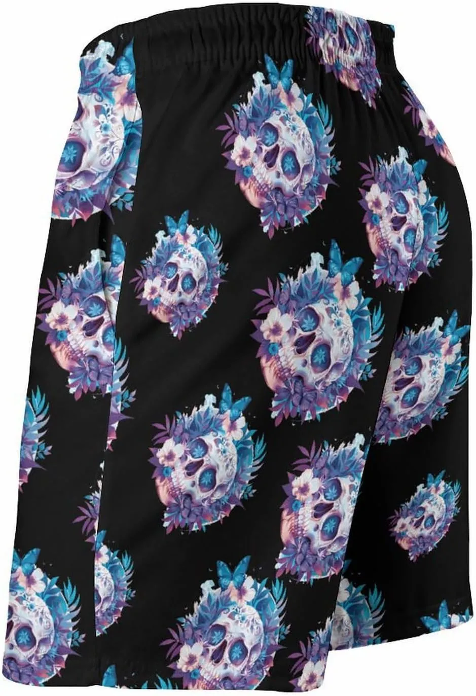 Butterfly Skull Men's Swim Trunks Quick Dry Board Shorts Breathable Summer Beach Shorts Bathing Suits