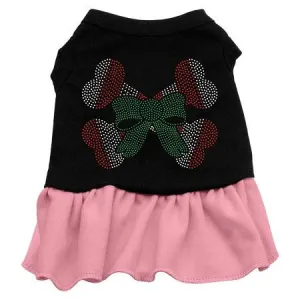 Candy Cane Crossbones Rhinestone Dress Black with Pink XXXL (20)
