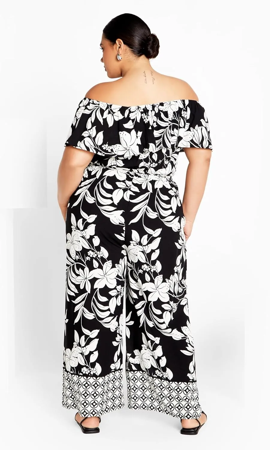 City Chic Plus Size Jumpsuit, Sienna Border Jumpsuit