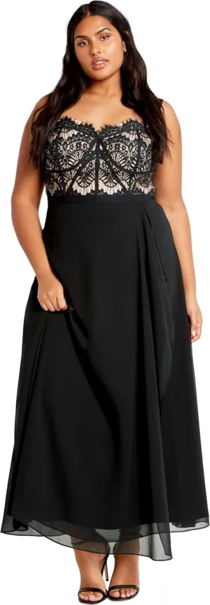 City Chic Women's Maxi Dress-Sweet Evie