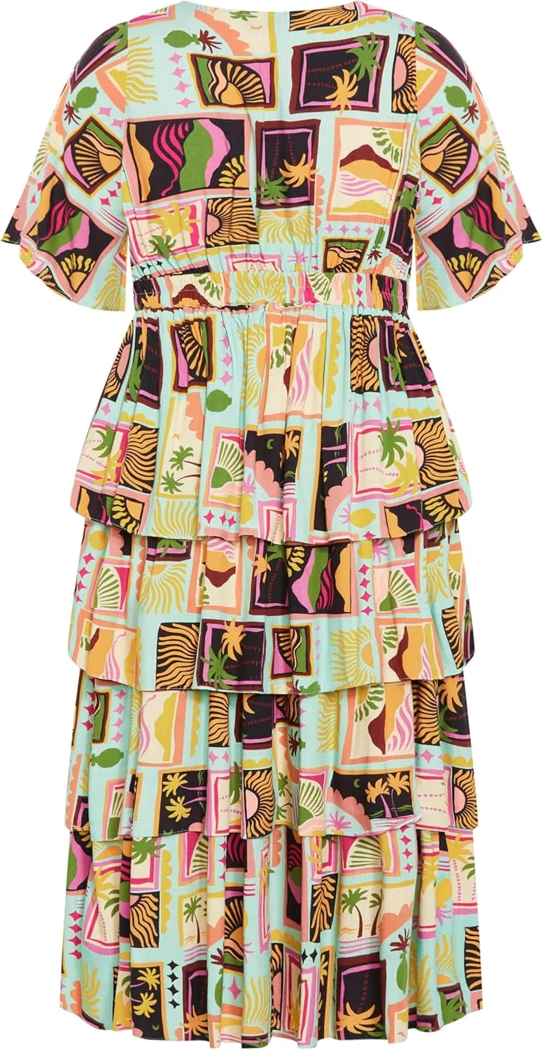 City Chic Women's Plus Size Ana Tie Dress