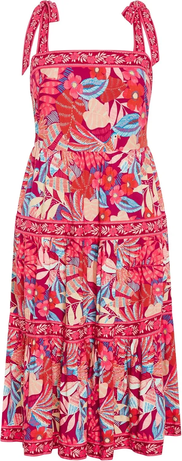 City Chic Women's Plus Size Dress-Paradiso Print