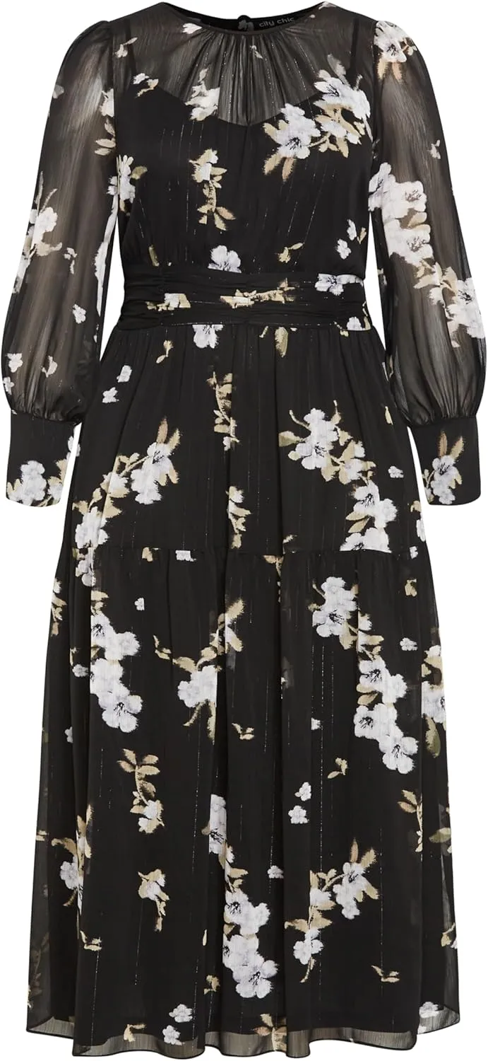 City Chic Women's Plus Size Maxi Amira PRT