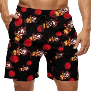 Clown Men's Swim Trunks Quick Dry Board Shorts Breathable Summer Beach Shorts Bathing Suits