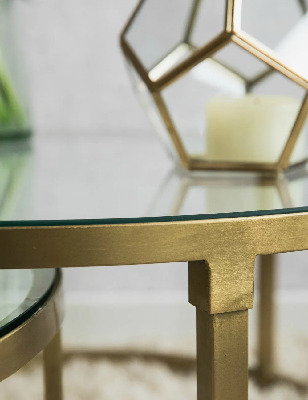 Coco Nesting Round Glass Coffee Tables