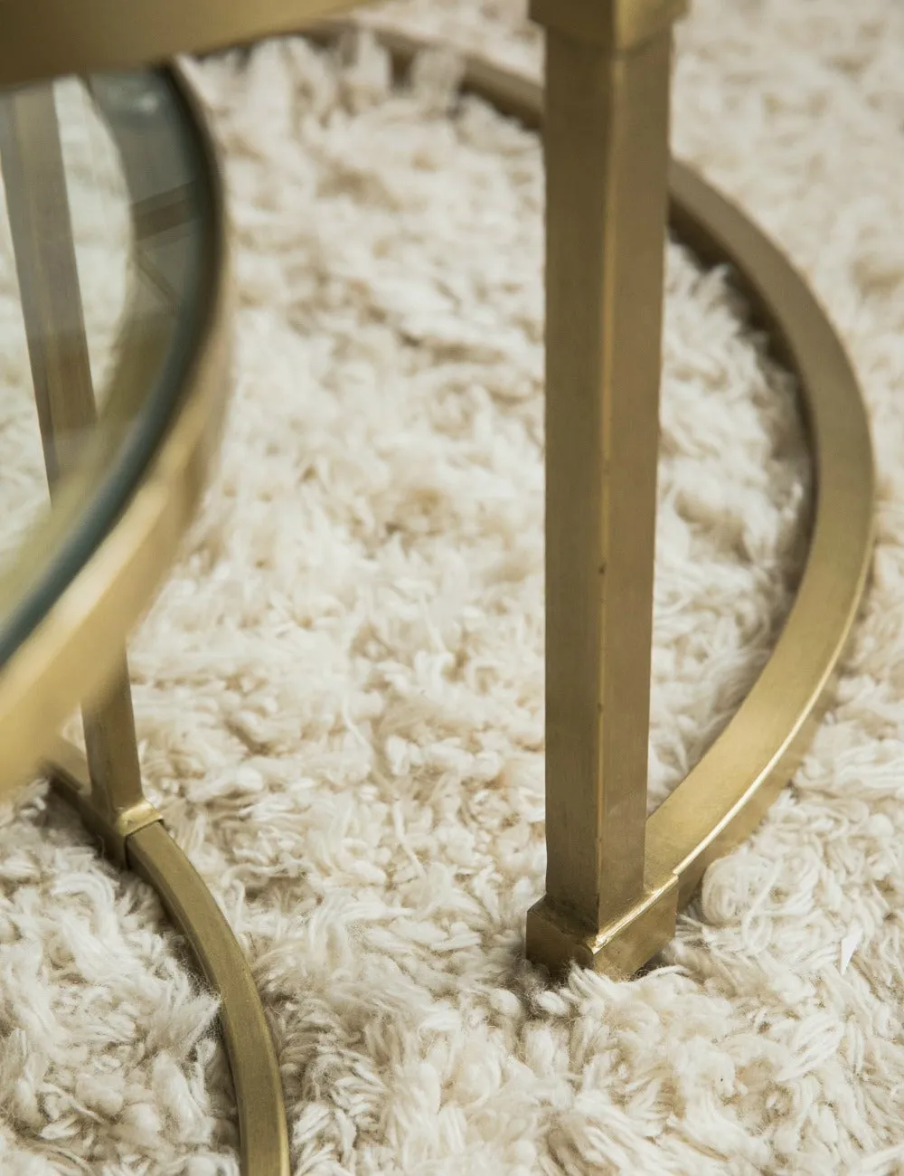 Coco Nesting Round Glass Coffee Tables