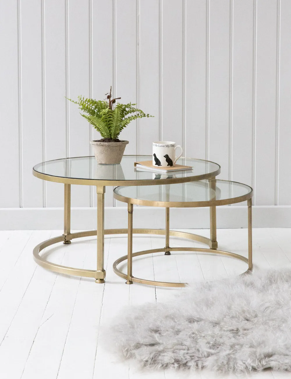 Coco Nesting Round Glass Coffee Tables