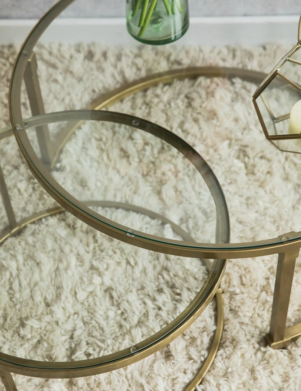 Coco Nesting Round Glass Coffee Tables