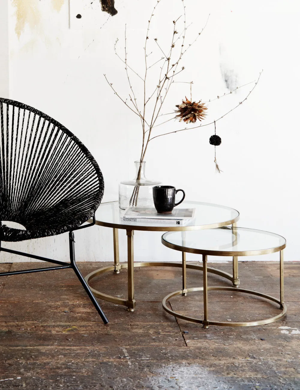 Coco Nesting Round Glass Coffee Tables