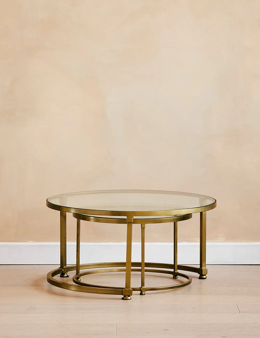 Coco Nesting Round Glass Coffee Tables