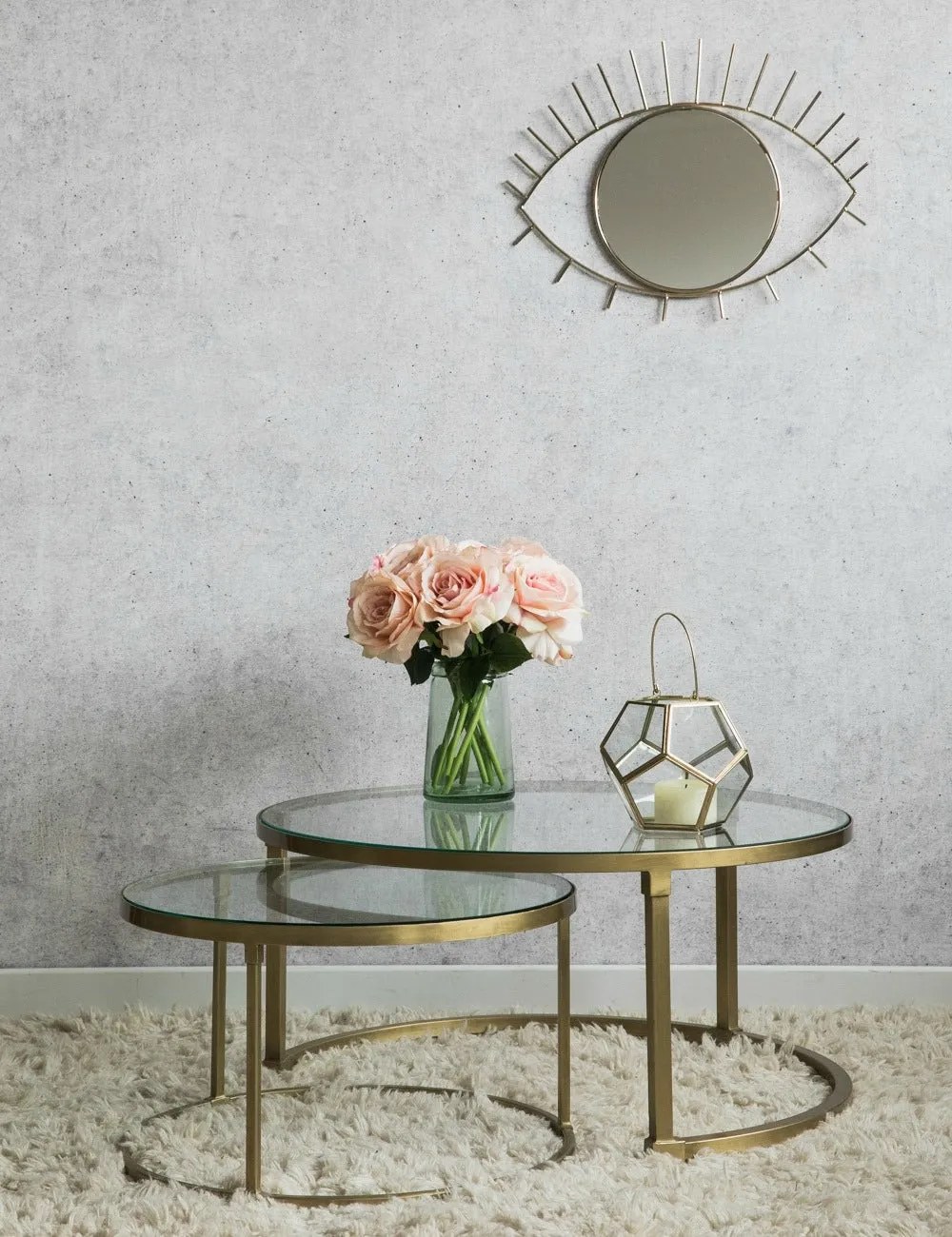 Coco Nesting Round Glass Coffee Tables
