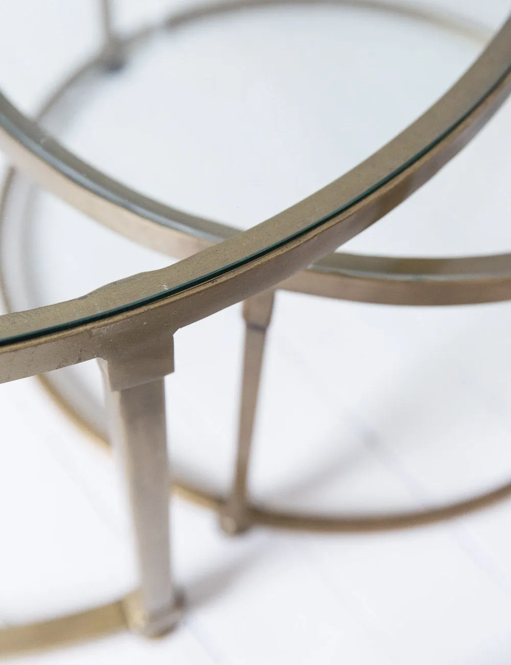 Coco Nesting Round Glass Coffee Tables