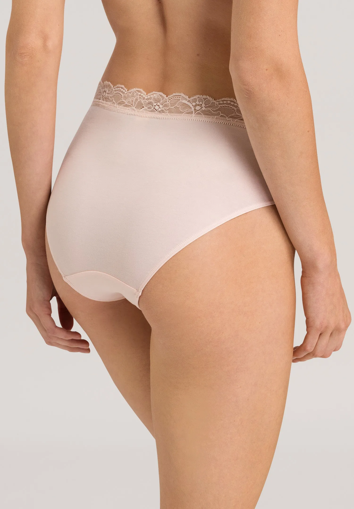 Cotton Lace Lace Trim Cotton Full Brief | Powder 72436-1381
