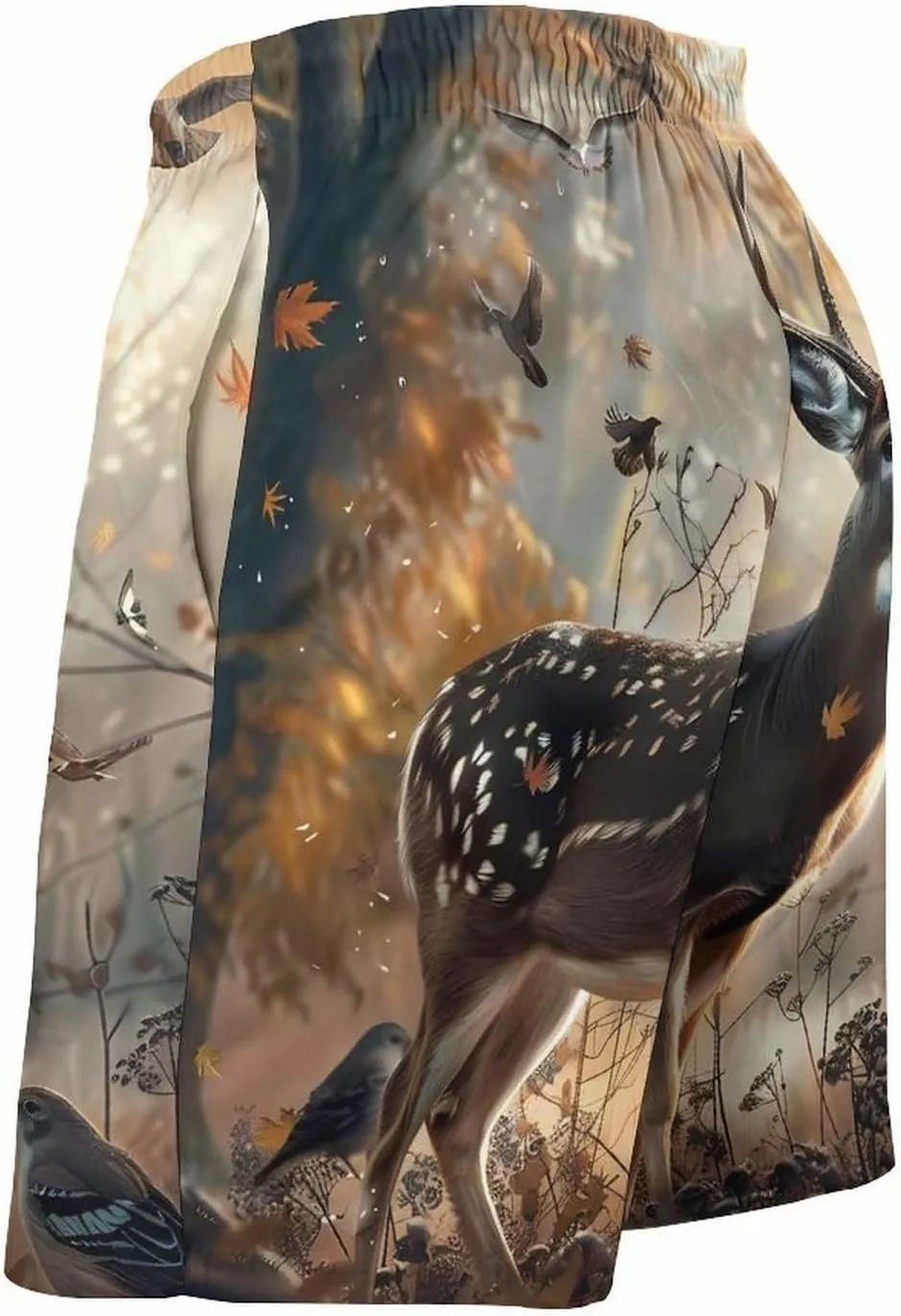 Deer Hunting Deer in The Forests Men's Swim Trunks Quick Dry Board Shorts Breathable Summer Beach Shorts Bathing Suits
