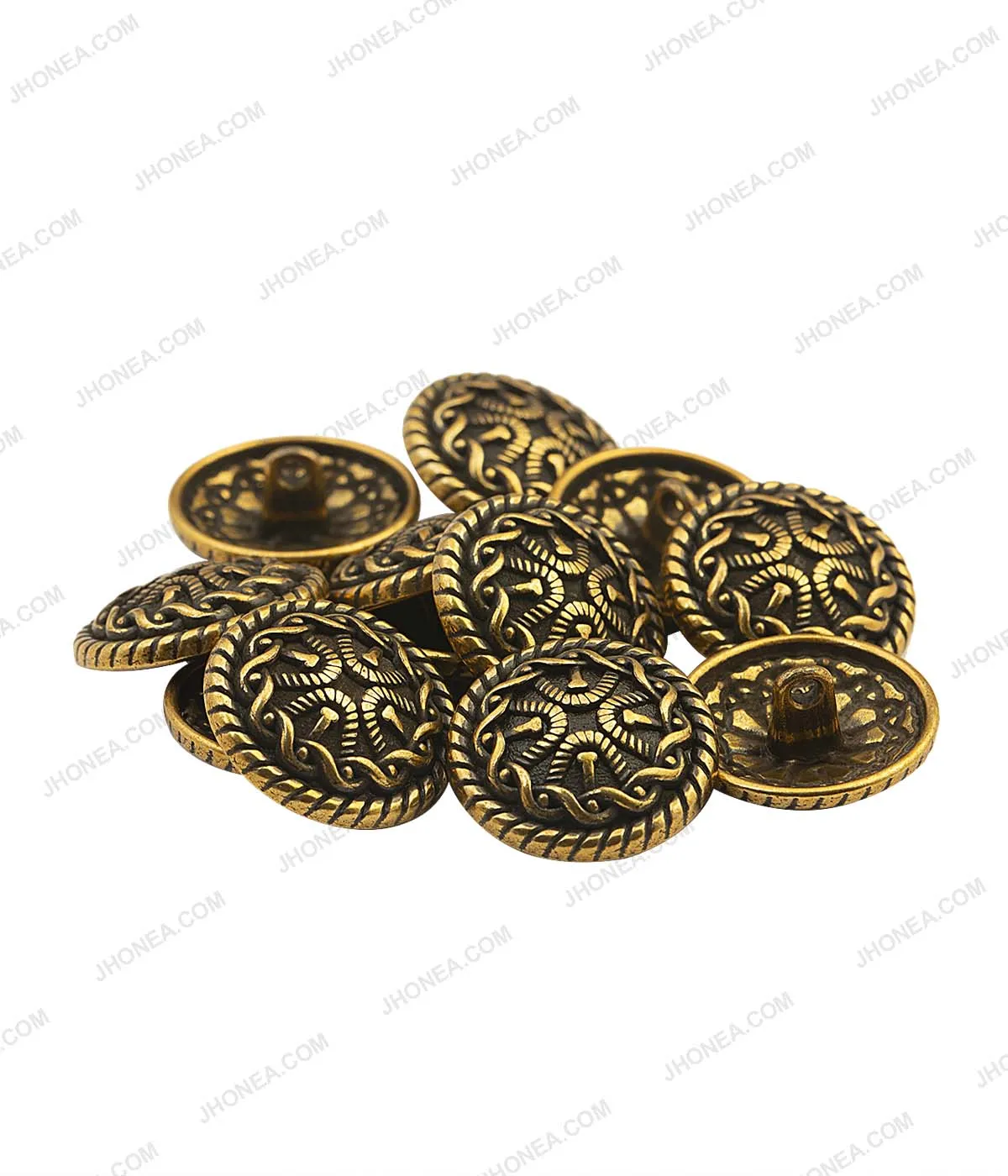 Designer Antique Gold Metal Buttons for Bandhgala Jackets