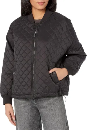 DKNY Women's Oversized Quilted Bomber Jacket