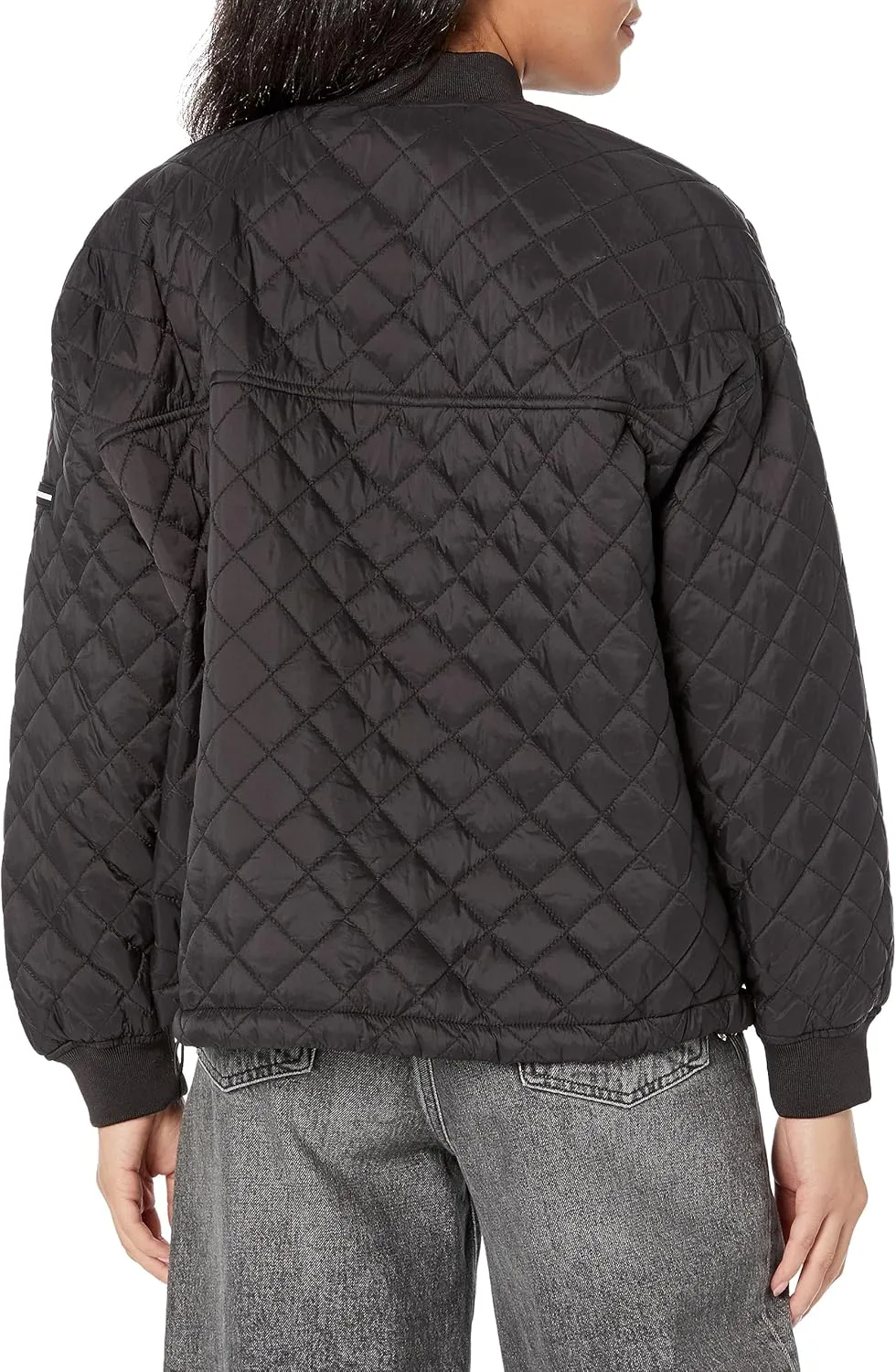 DKNY Women's Oversized Quilted Bomber Jacket