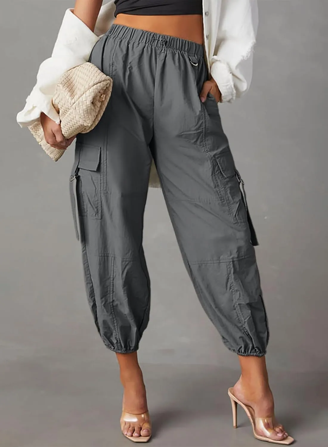 Dokotoo Cargo Pants Women 2024 High Waist Casual Work Hiking Pants for Women with 5 Pockets Pants