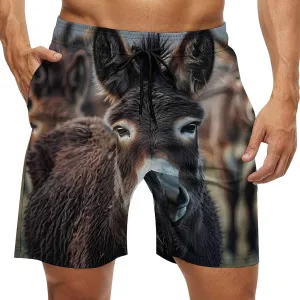 Donkey Men's Swim Trunks Quick Dry Board Shorts Breathable Summer Beach Shorts Bathing Suits