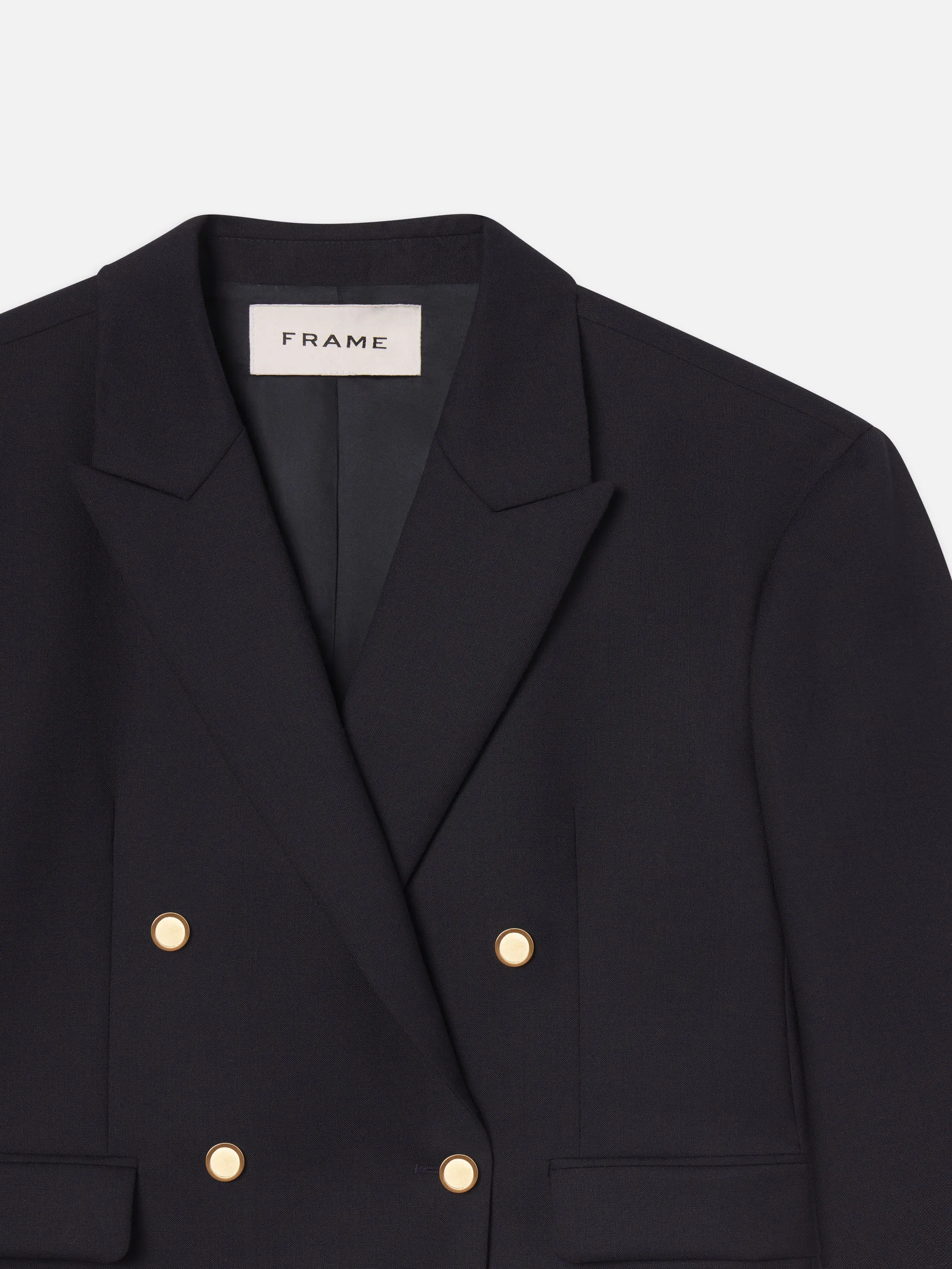 Double Breasted Blazer -- Dark Navy