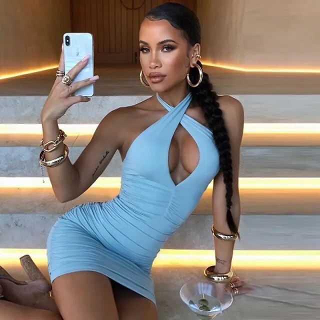 DressBetty - Summer Hollow Out  Backless Sexy Dress