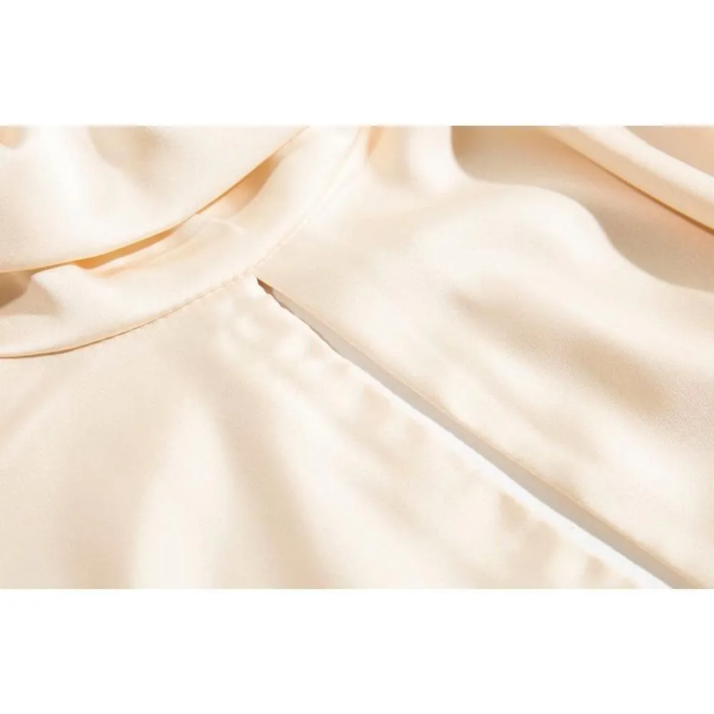 ELEGANT BACKLESS SILK CROP TOP