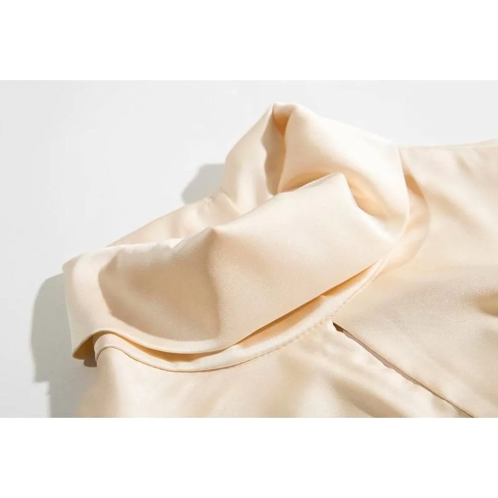 ELEGANT BACKLESS SILK CROP TOP