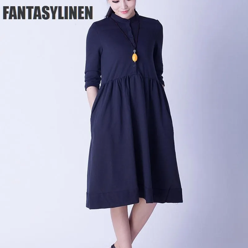 Elegant Warm Loose Casual Dress Women Tops Q0809A