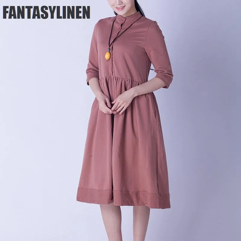 Elegant Warm Loose Casual Dress Women Tops Q0809A