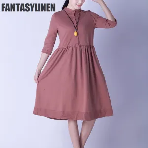 Elegant Warm Loose Casual Dress Women Tops Q0809A