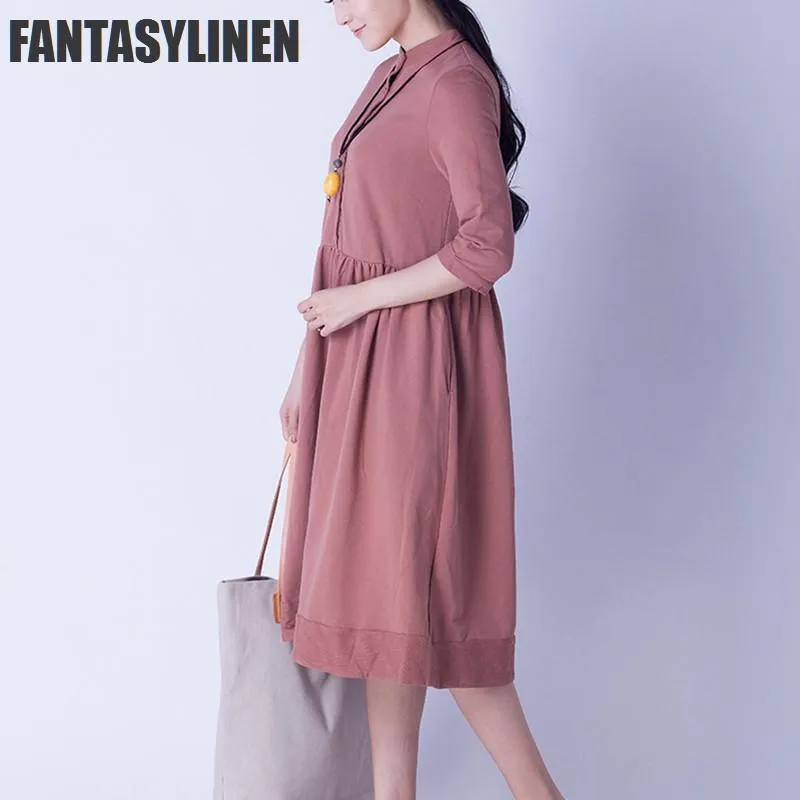 Elegant Warm Loose Casual Dress Women Tops Q0809A