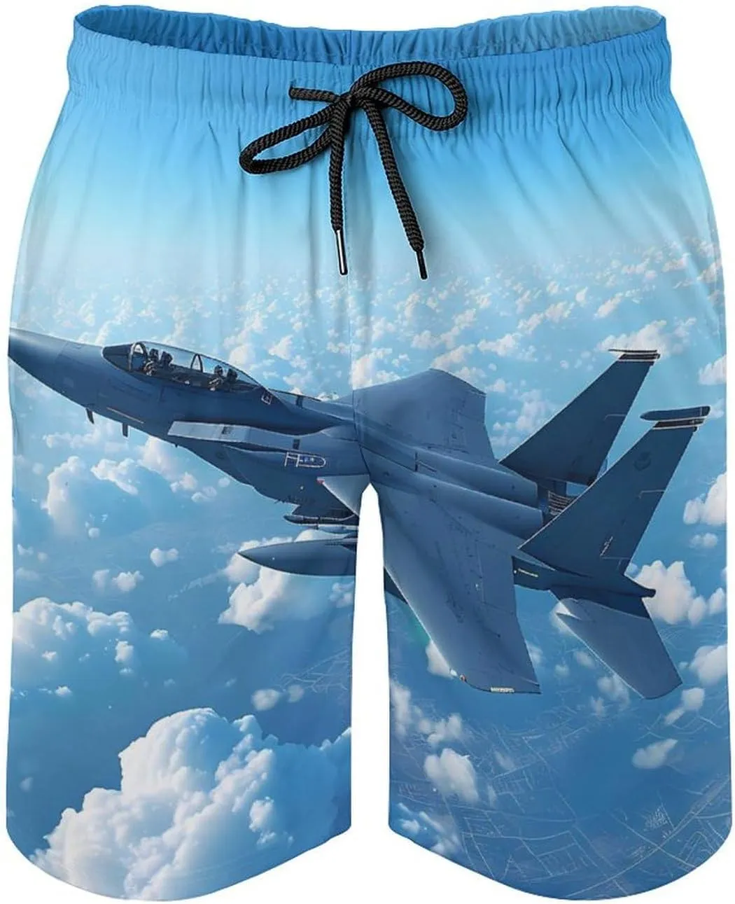 F-15 Eagle Jet Plane Men's Swim Trunks Quick Dry Board Shorts Breathable Summer Beach Shorts Bathing Suits